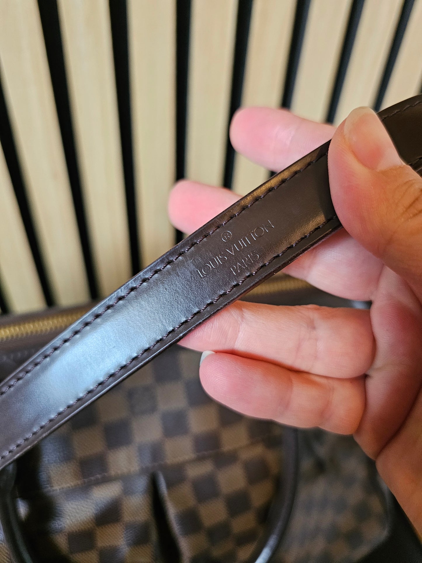 Louis Vuitton bag, Trevi GM, damier ebene.