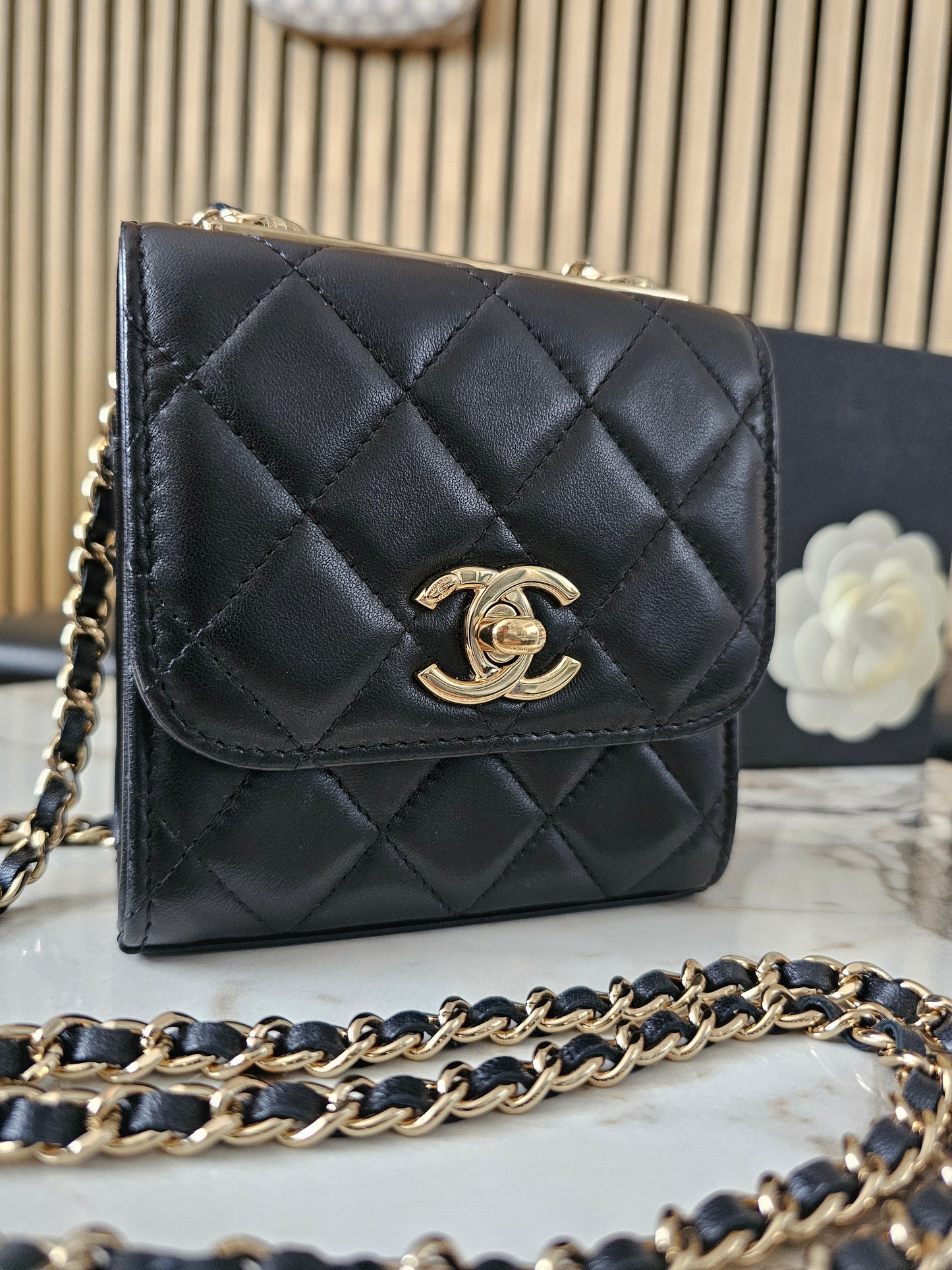 Chanel Mini trendy CC, black with GHW.