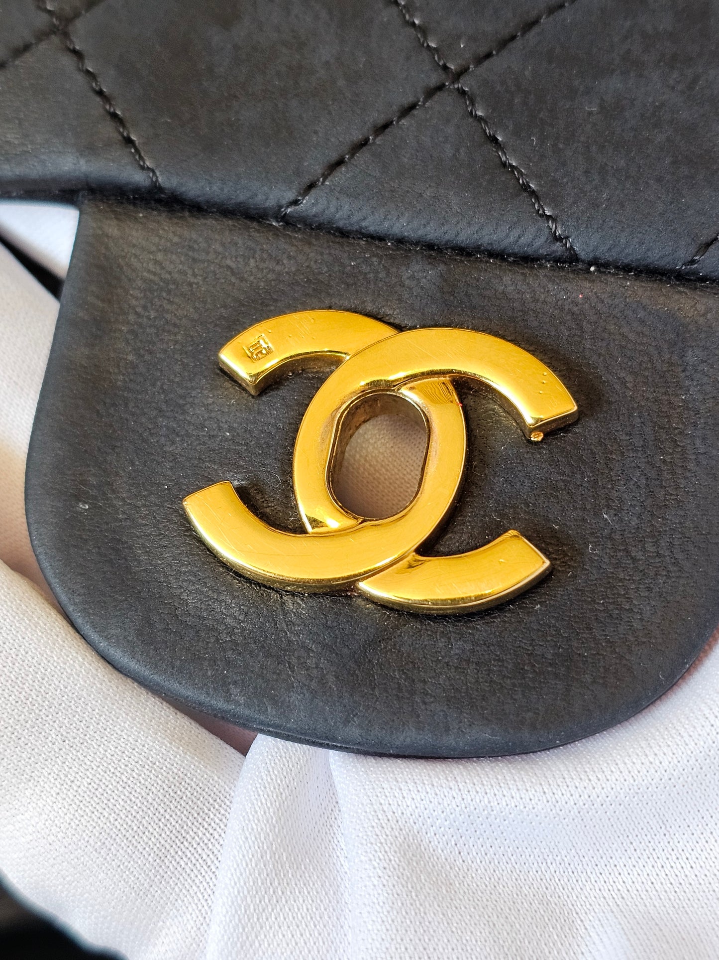 Chanel Classic double flap, small, GHW, lambskin - Black.