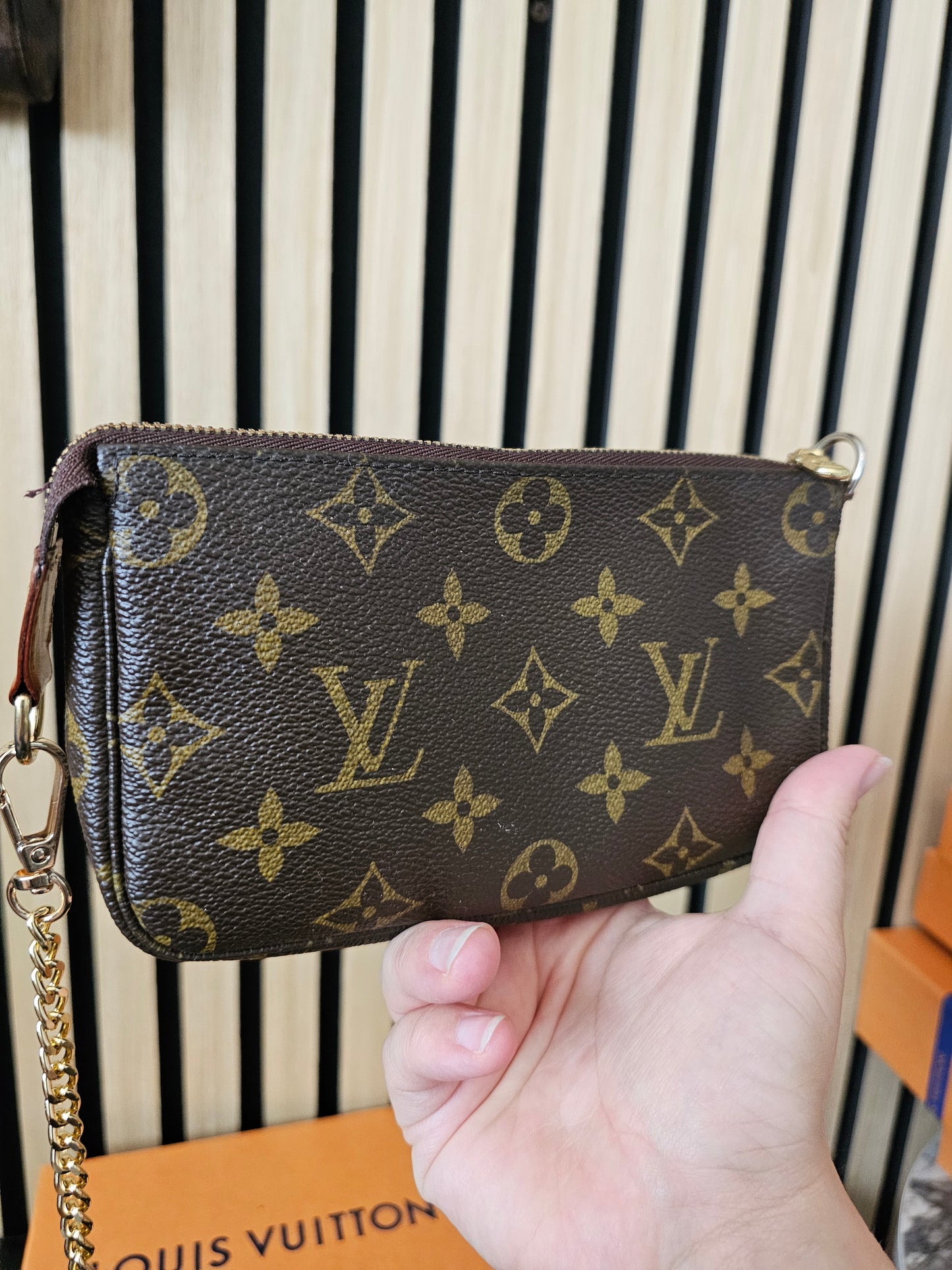 Louis Vuitton small pochette accesories, MNG. Kanvas