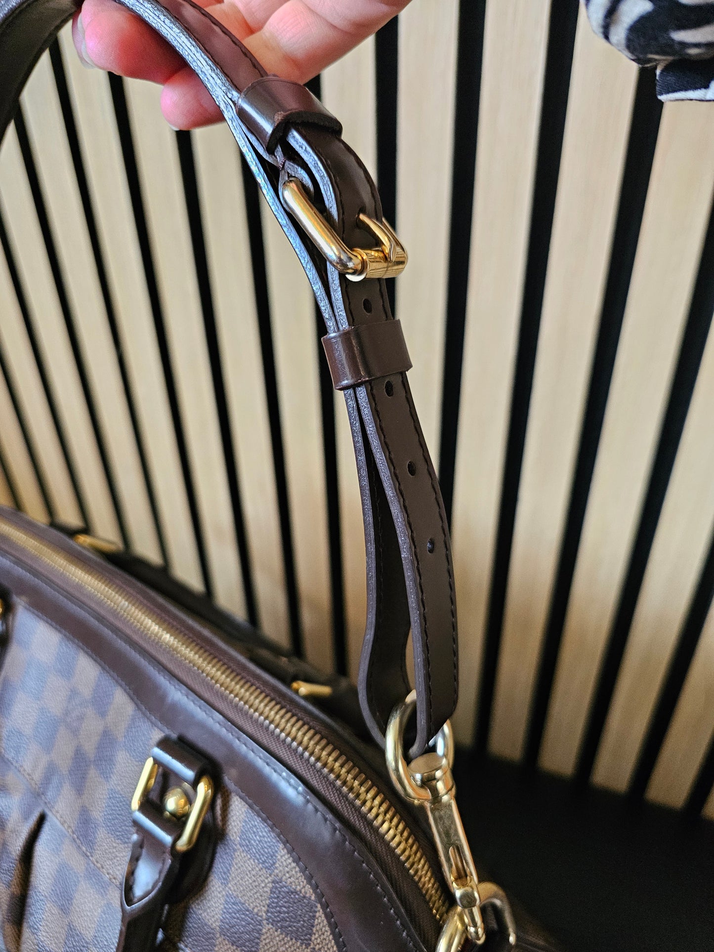 Louis Vuitton bag, Trevi GM, damier ebene.