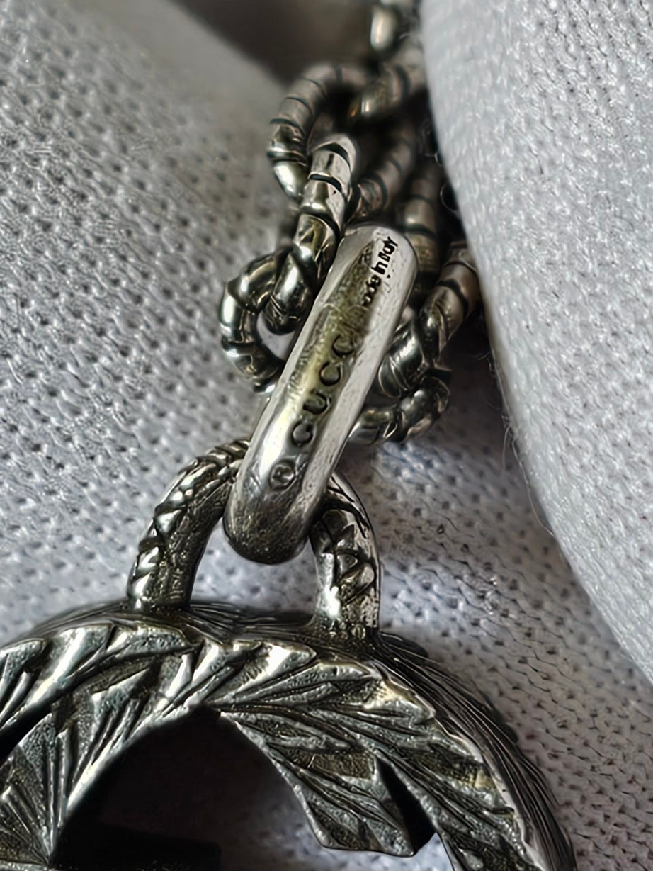 Gucci halskæde - interlocking silver.