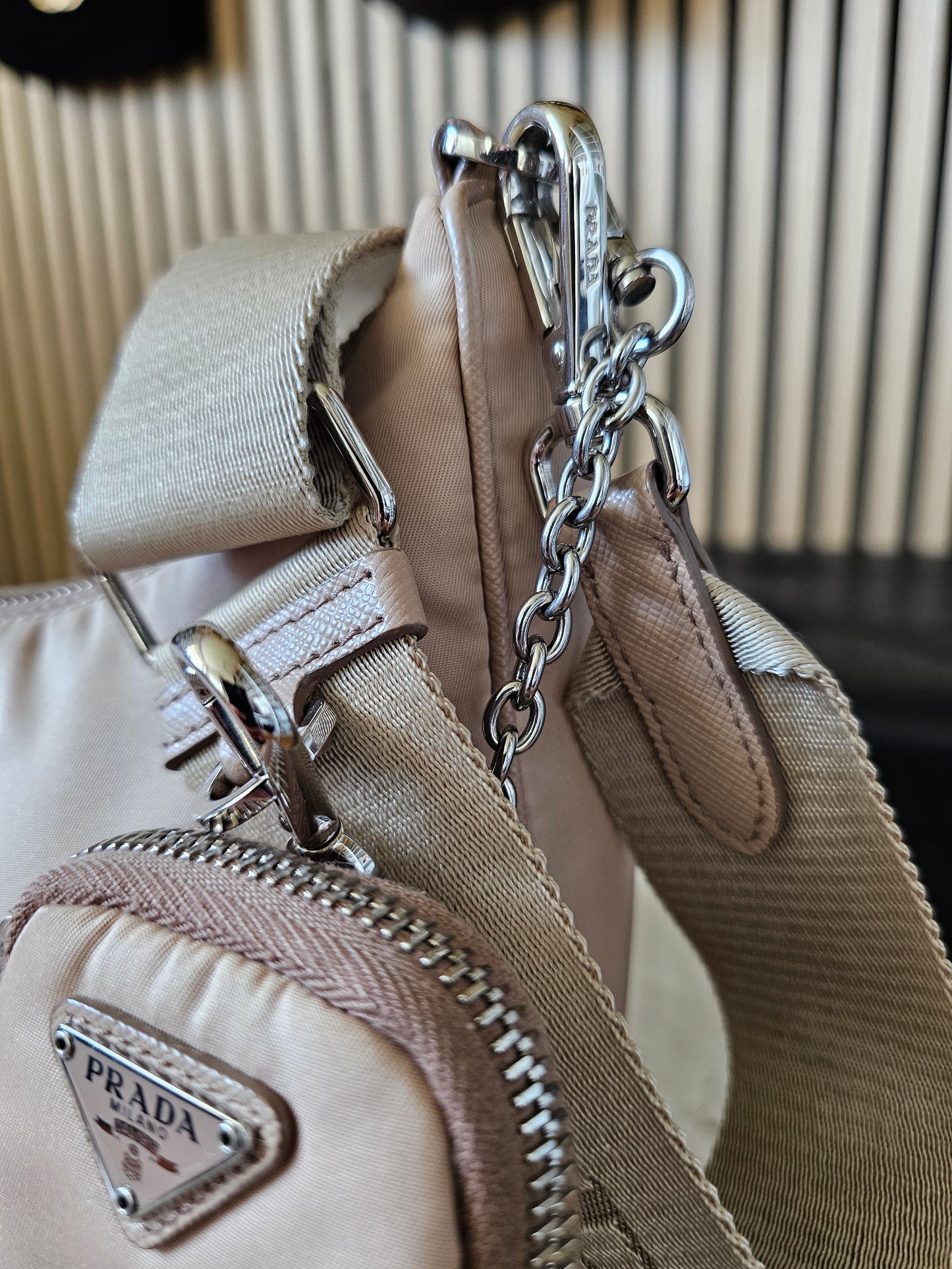 Prada Re-Edition 2005, Nylon - Beige.