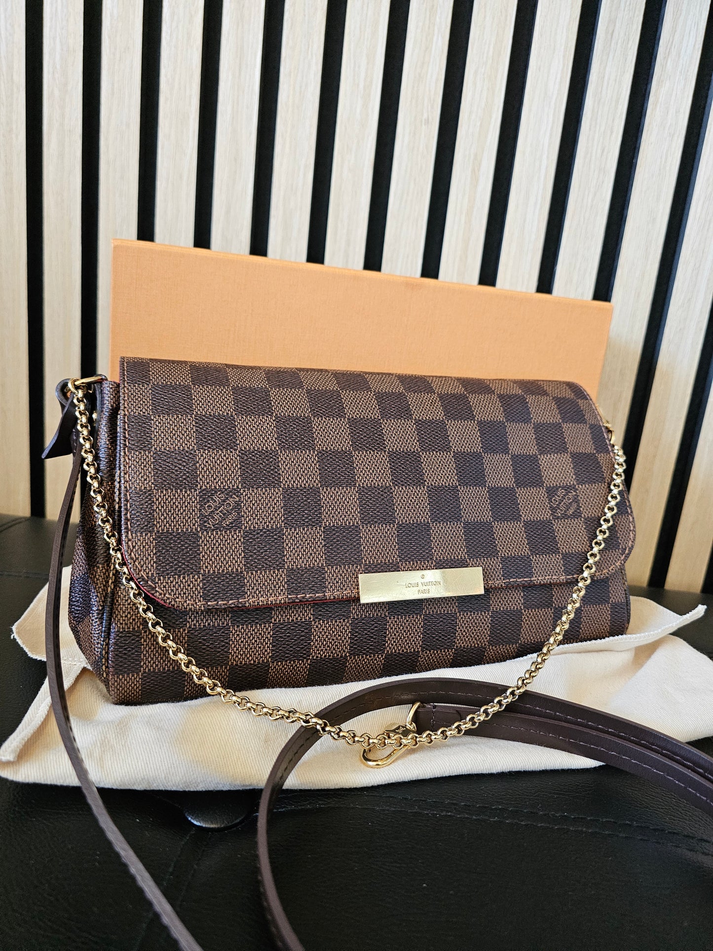N41129 - Louis Vuitton Favorite MM, damier ebene.