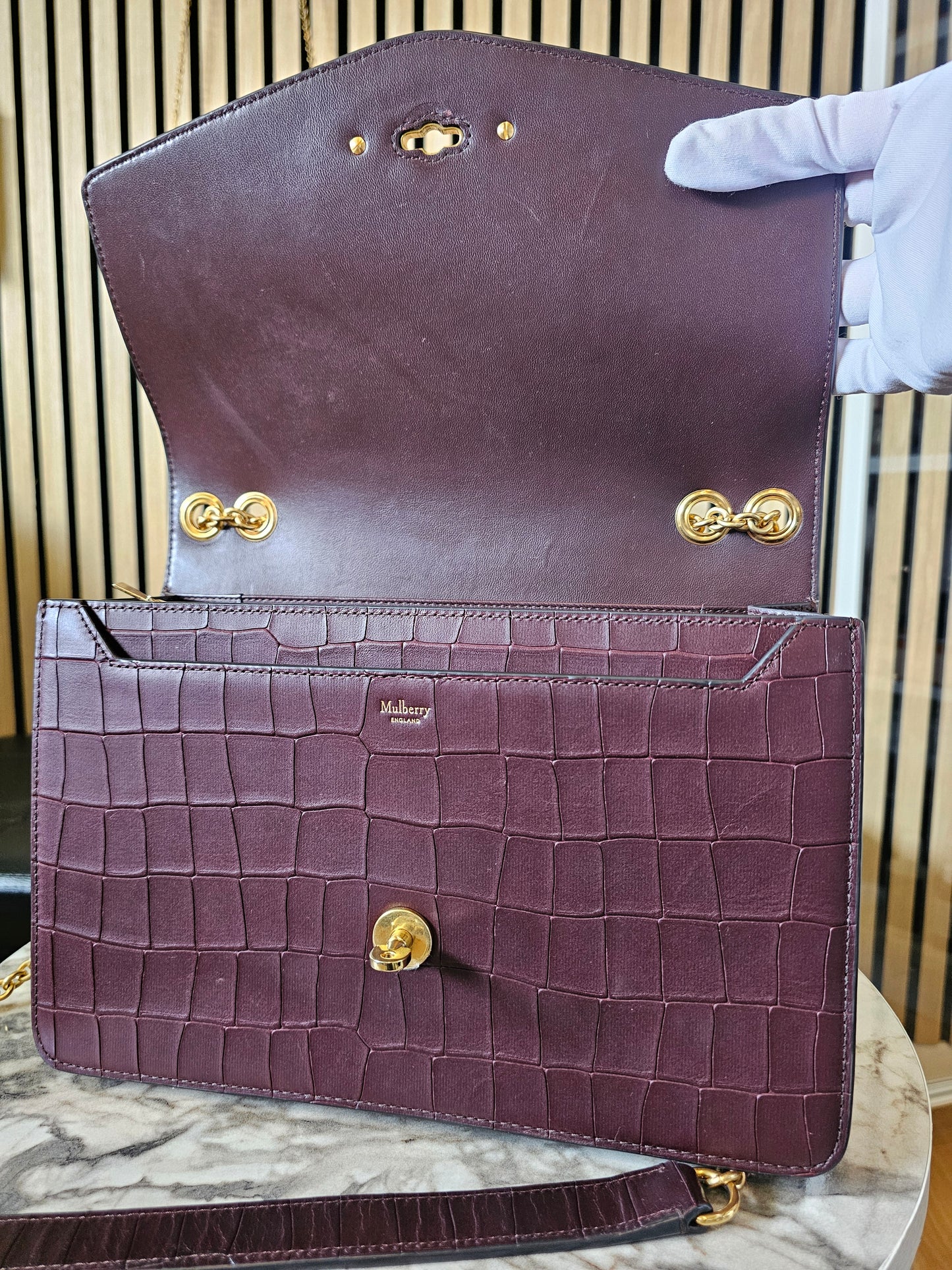Mulberry Darley - large, oxblood.