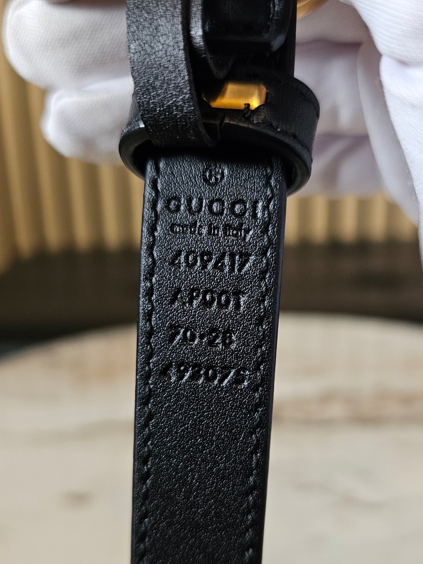 409417- Gucci GG Marmont thin belt.