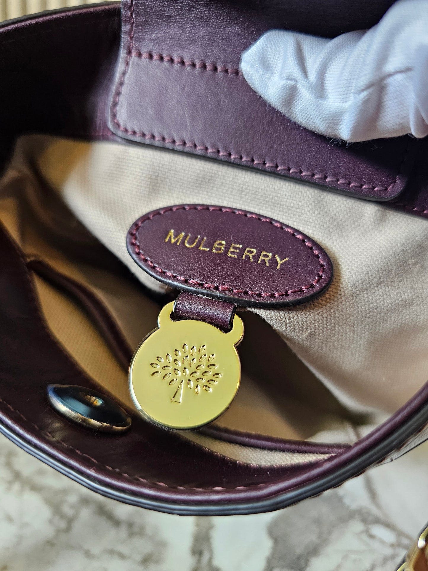 Mulberry bag mini Jamie, oxblood.