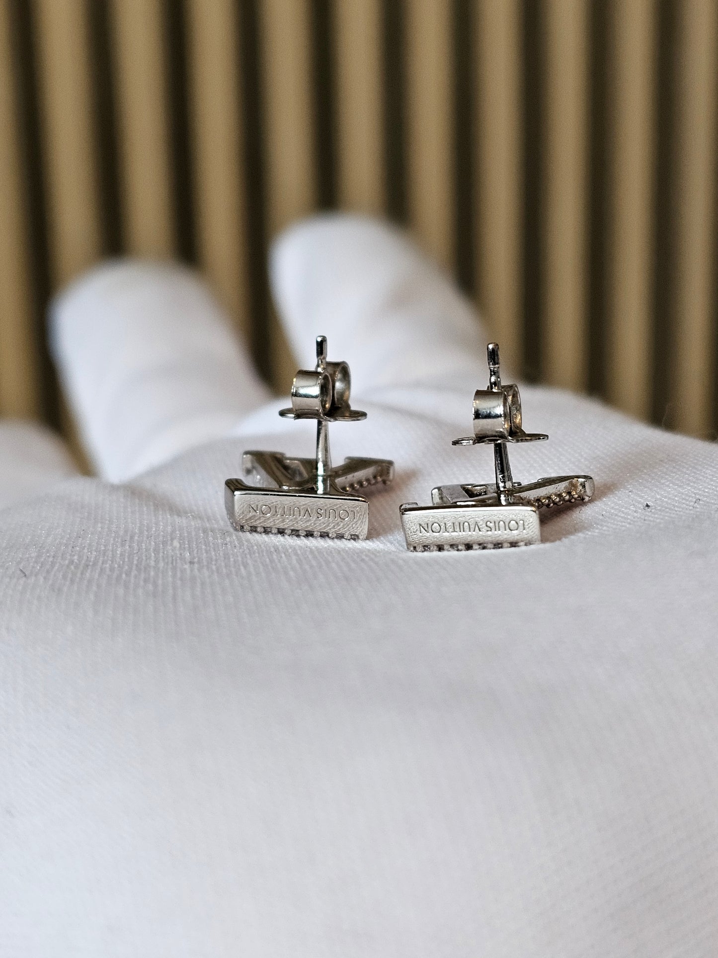 M00608 Louis Vuitton iconic LV earrings.