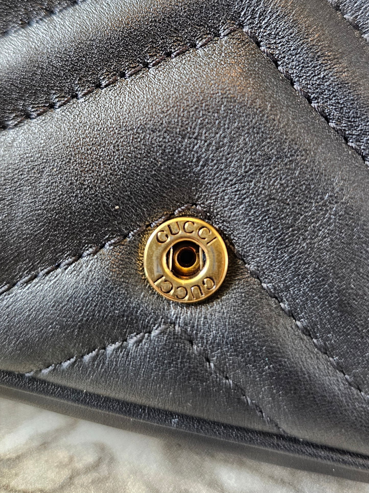 476433- Gucci GG marmont bag, black, mini size.
