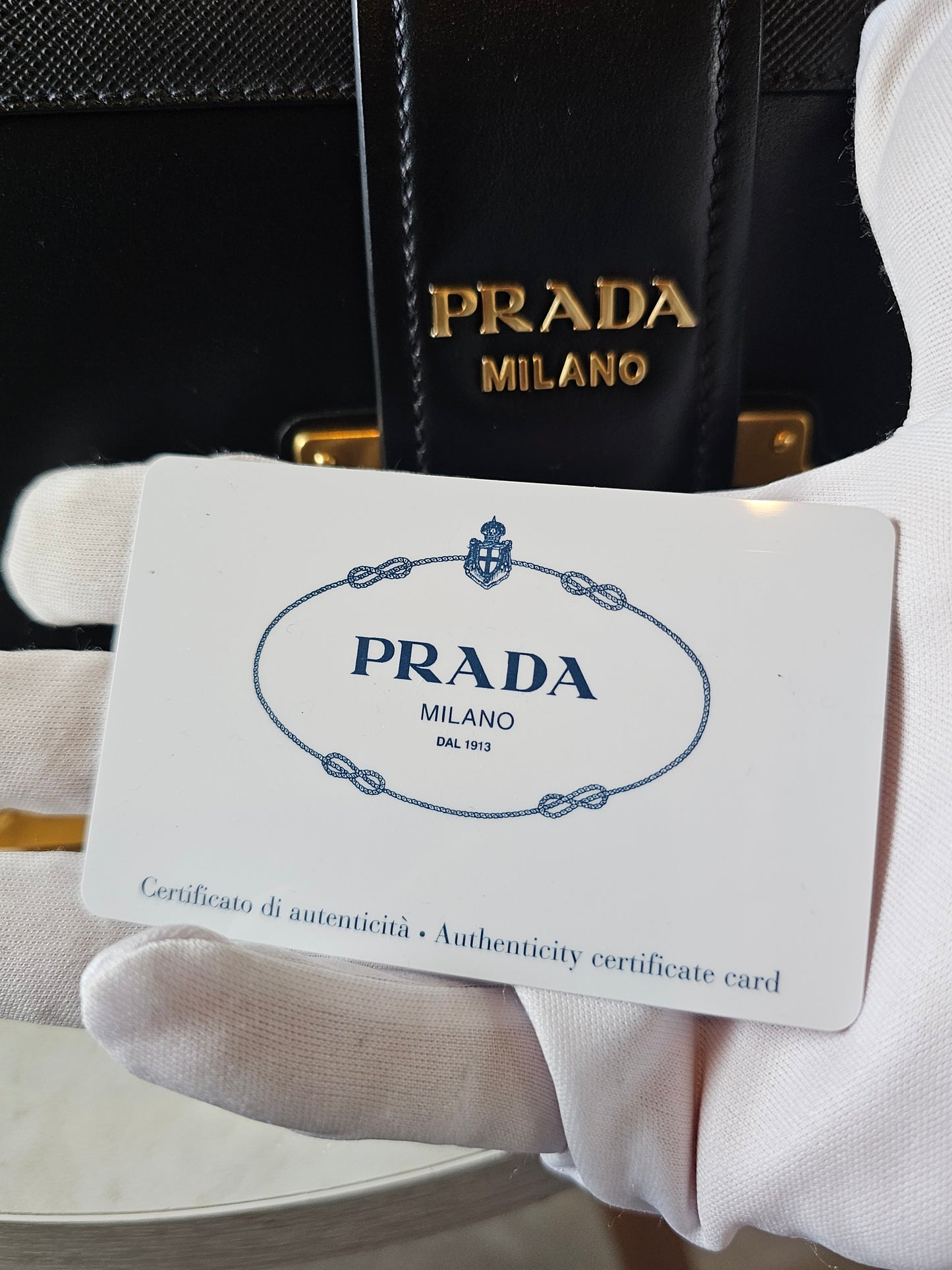 Prada cahier bag - black GHW.