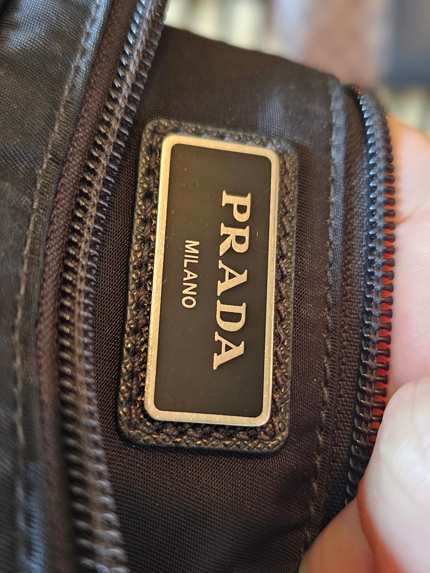 Prada belt bag black, re-nylon- saffiano leather.