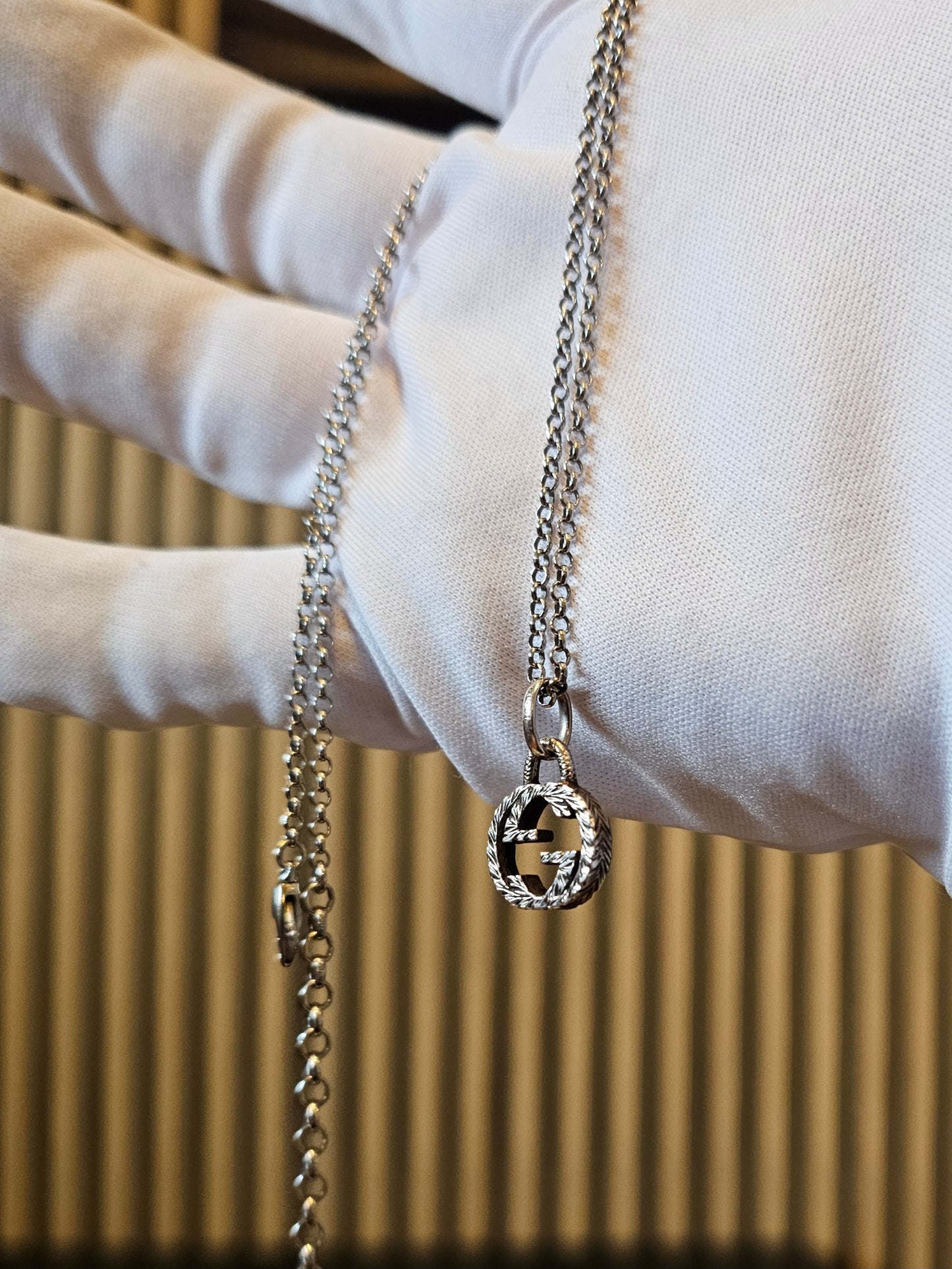 Gucci halskæde, interlocking, sterling silver 925.