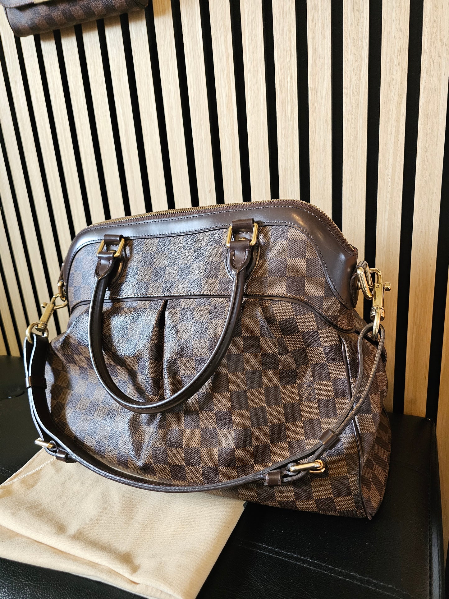 Louis Vuitton bag, Trevi GM, damier ebene.