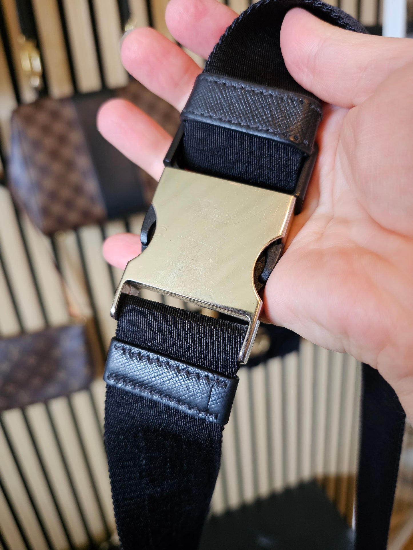 Prada belt bag black, re-nylon- saffiano leather.