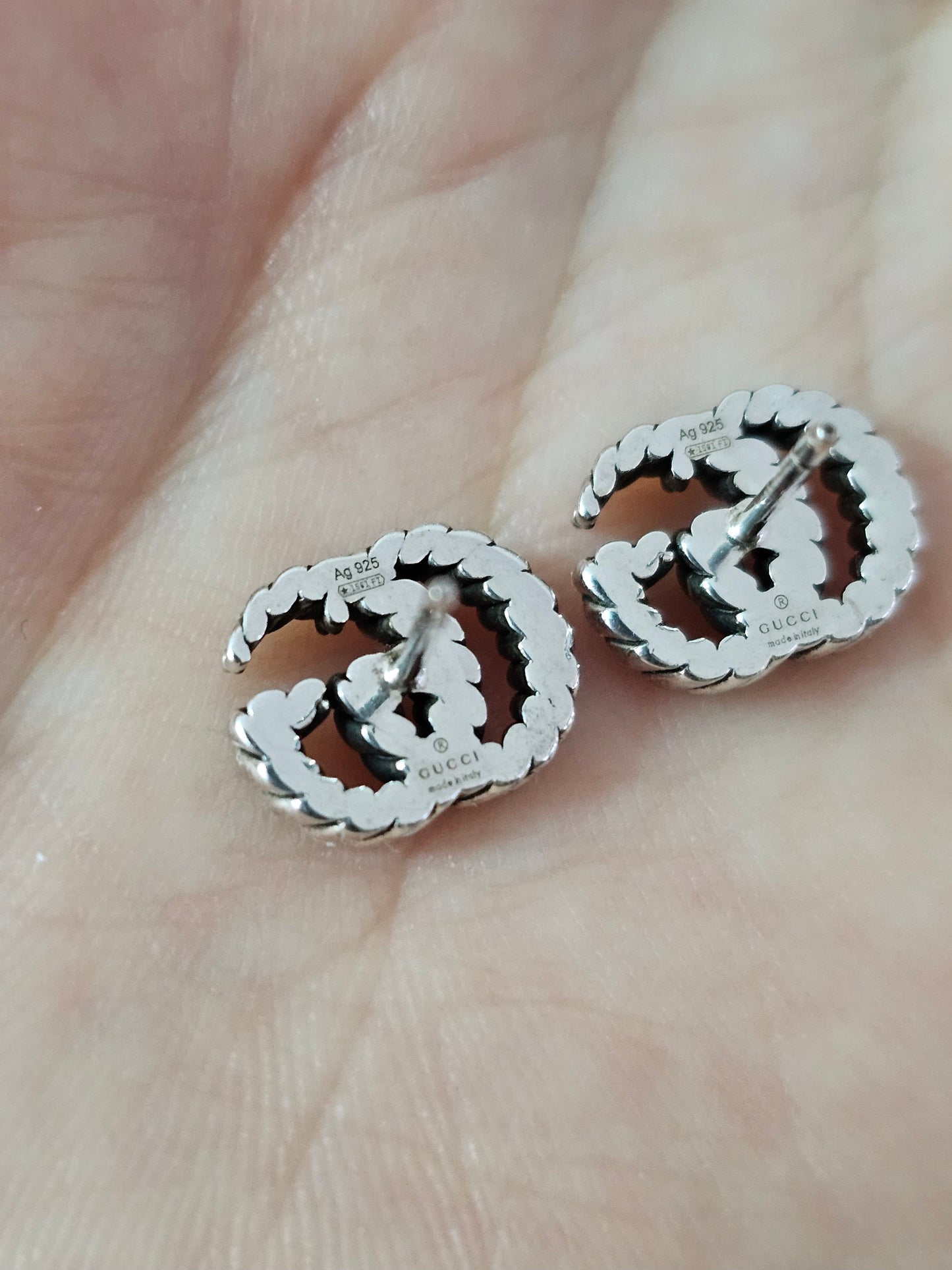 627755- Gucci GG marmont silver earrings