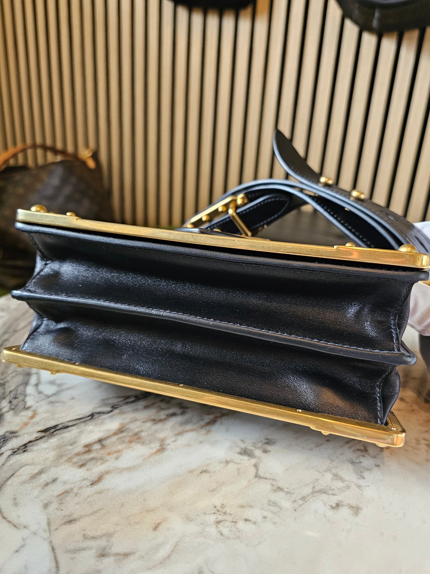 Prada cahier bag - black GHW.