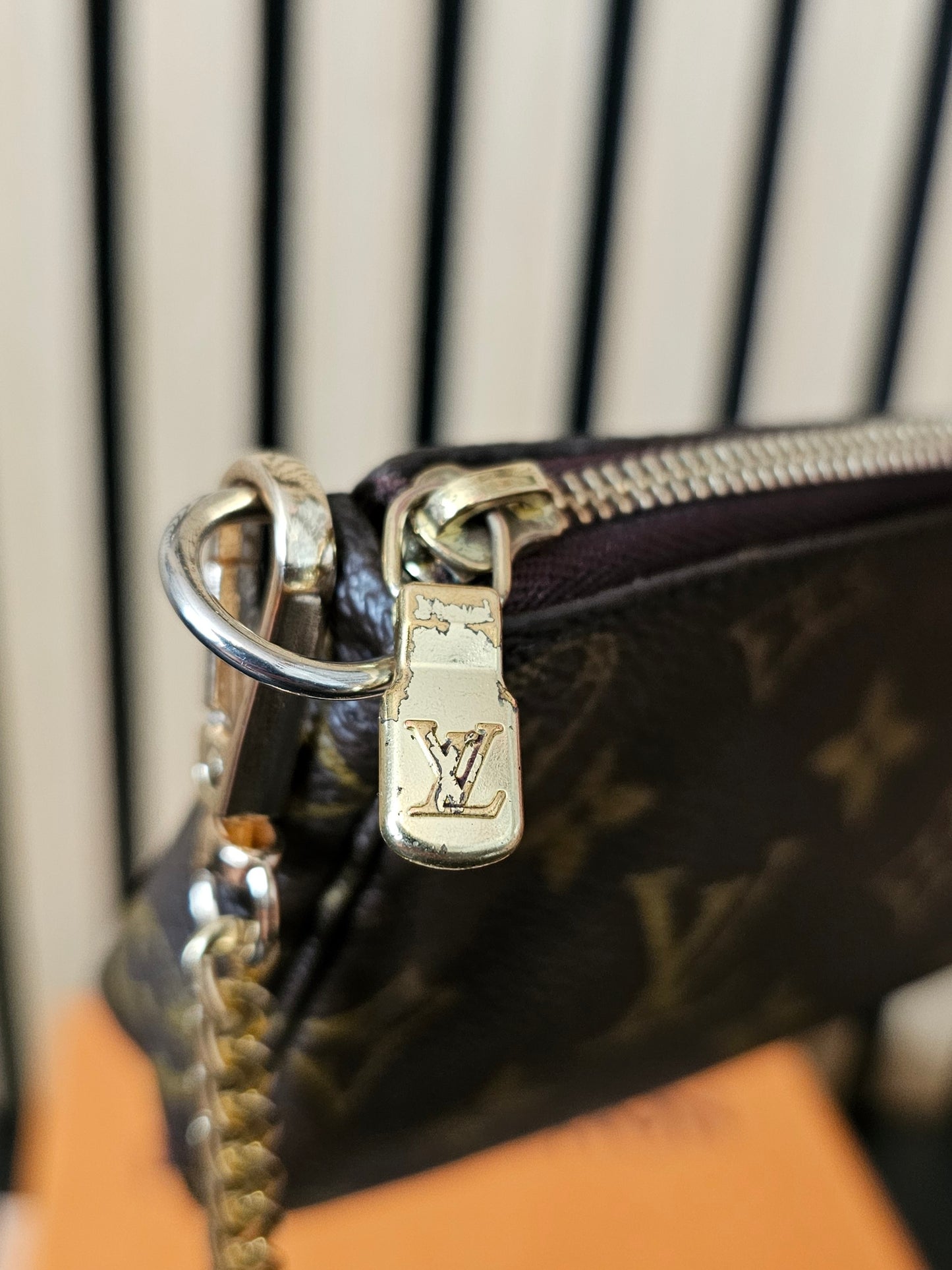 Louis Vuitton small pochette accesories, MNG. Kanvas