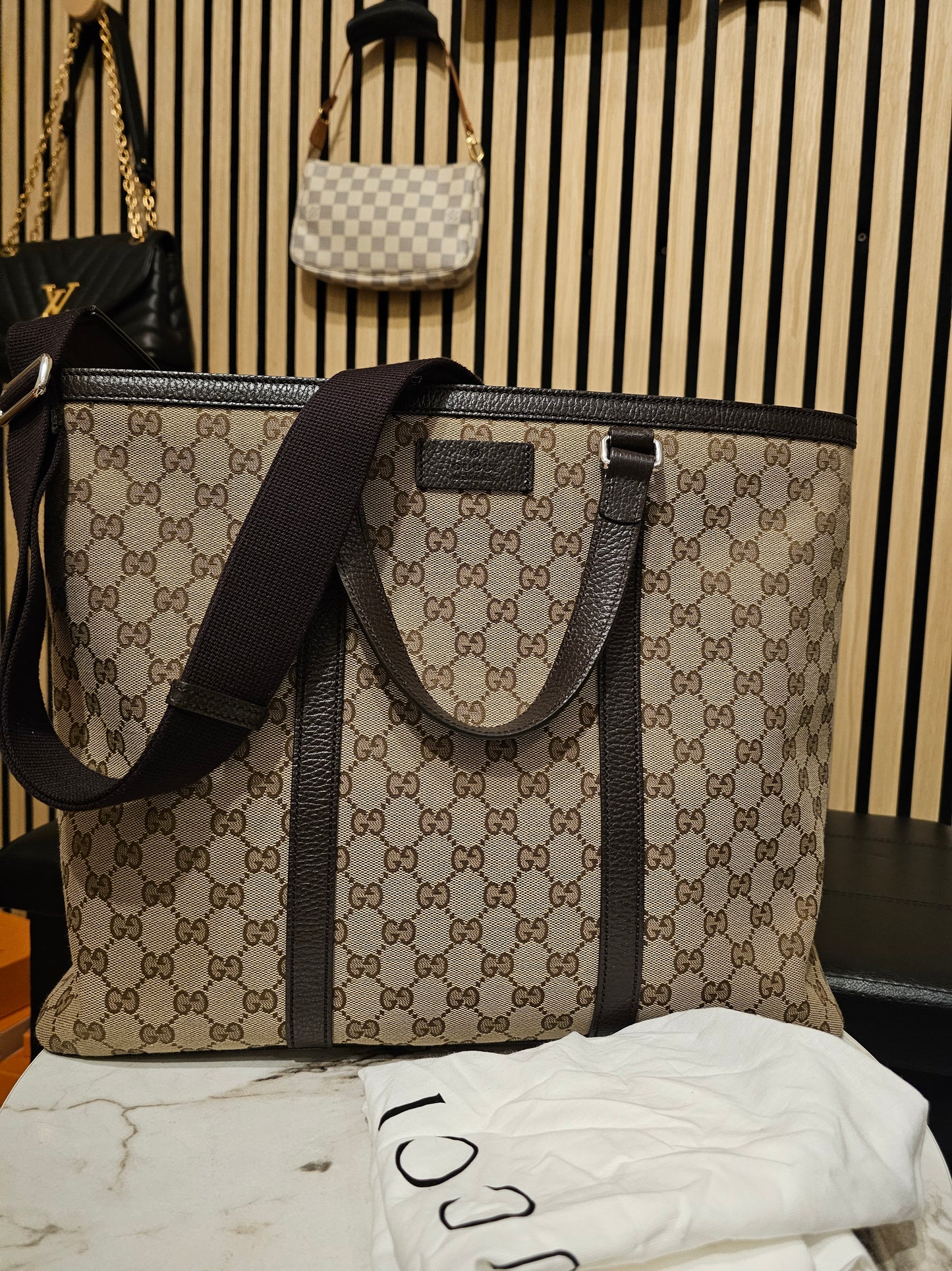 449169- Gucci tote bag, supreme GG kanvas.