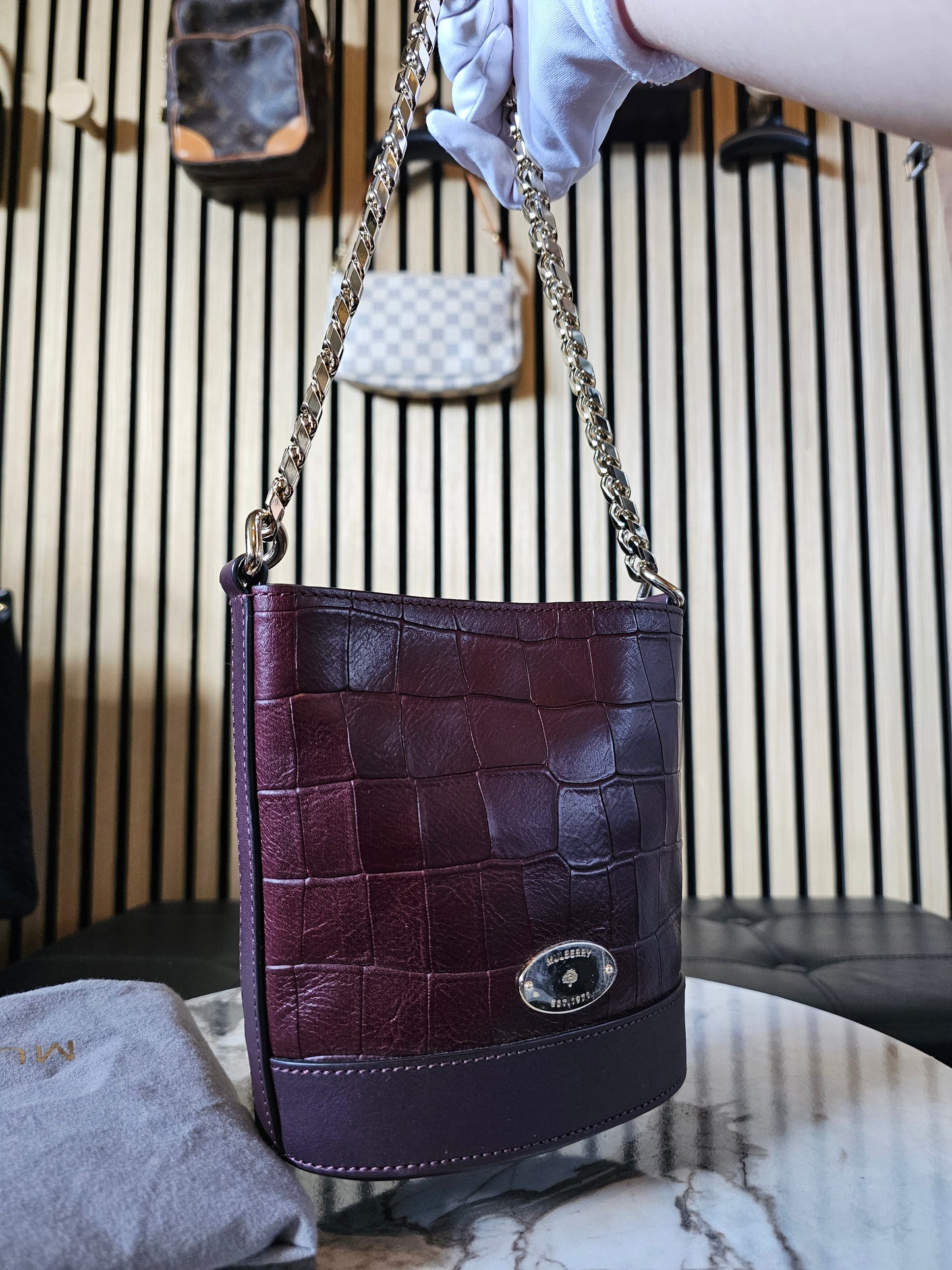 Mulberry bag mini Jamie, oxblood.