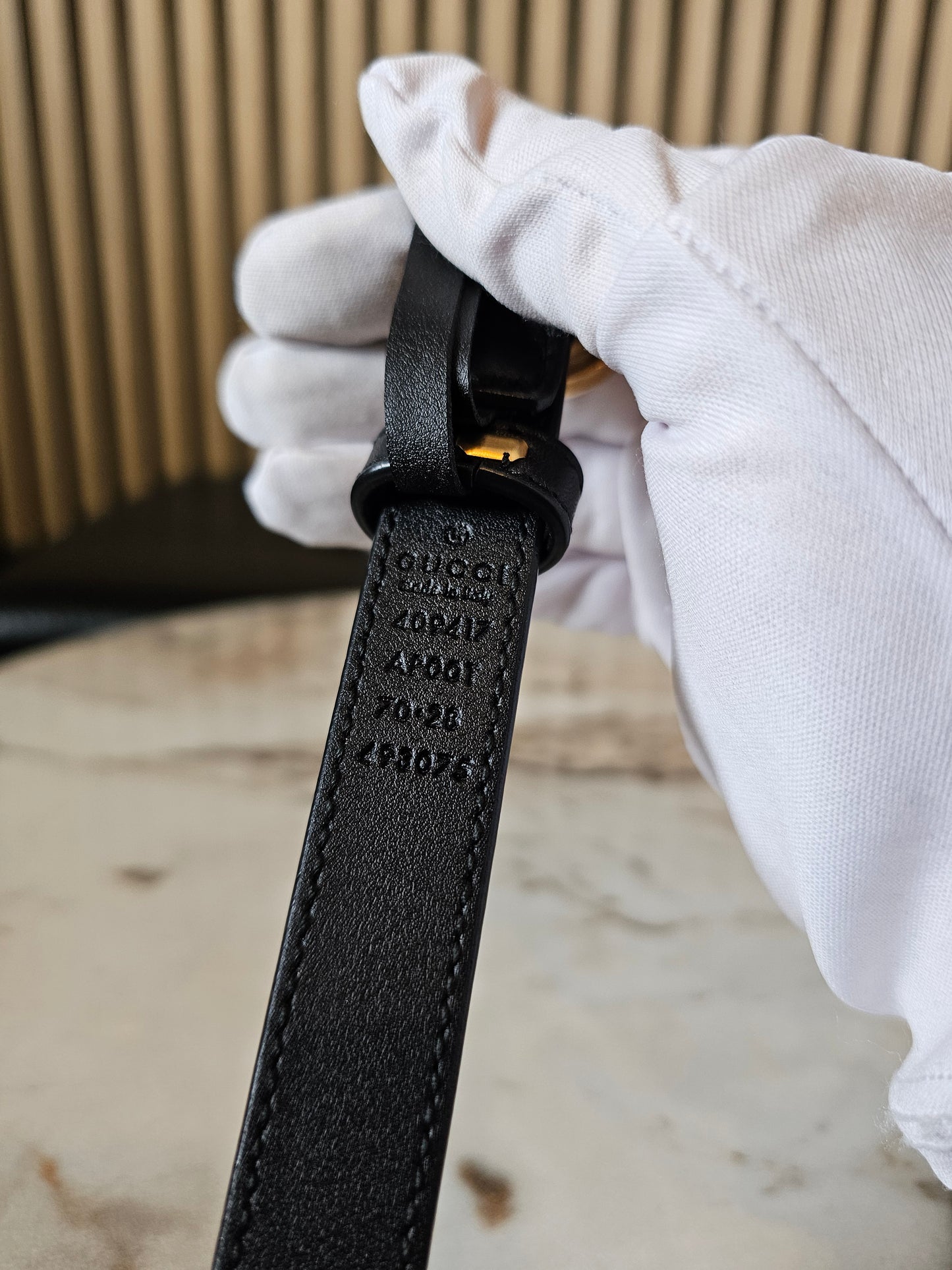 409417- Gucci GG Marmont thin belt.