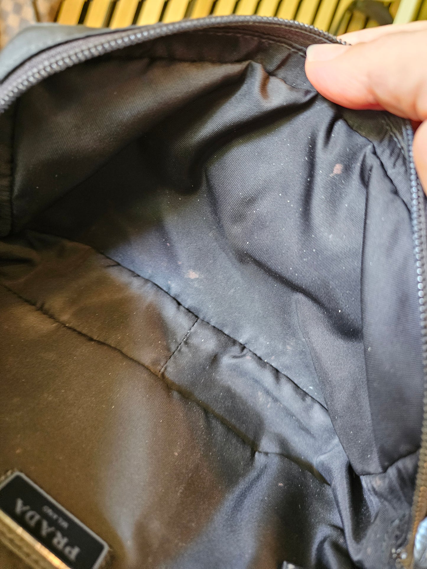 Prada belt bag black, re-nylon- saffiano leather.