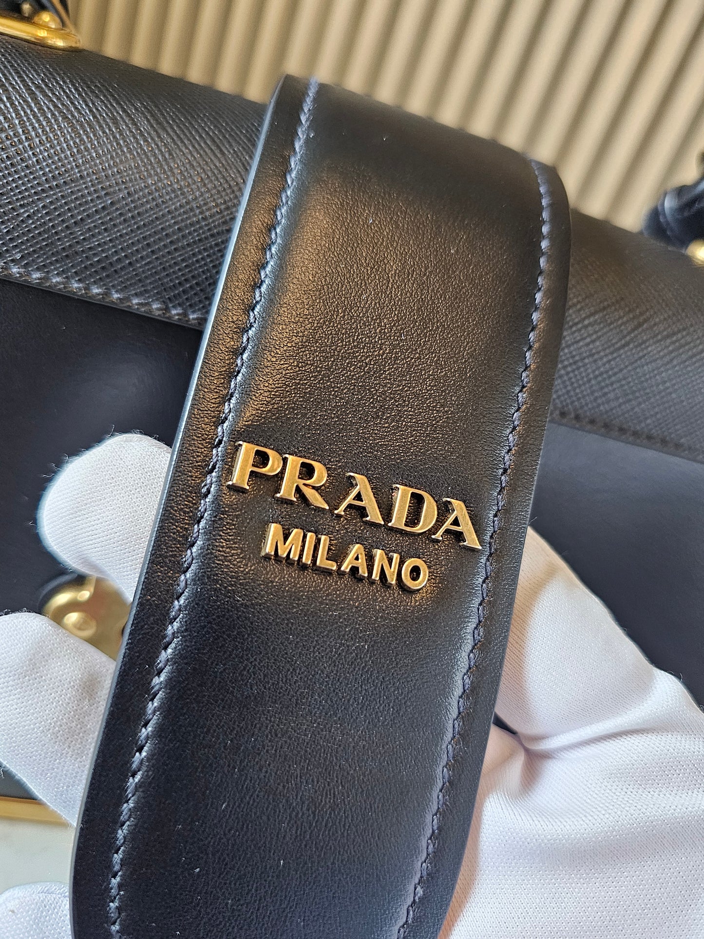 Prada cahier bag - black GHW.