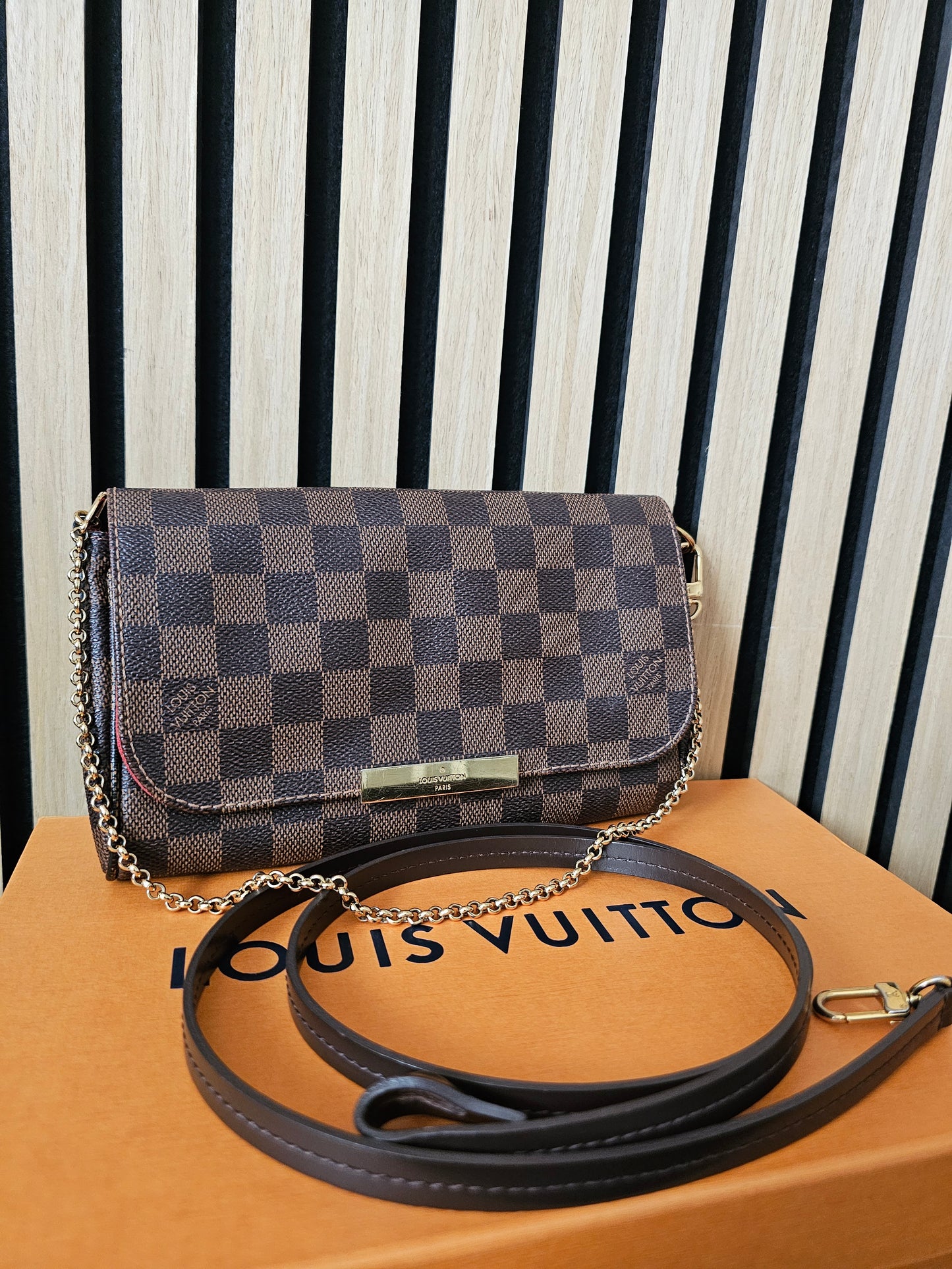 N41276 - Louis Vuitton bag, Favorite PM, damier ebene.