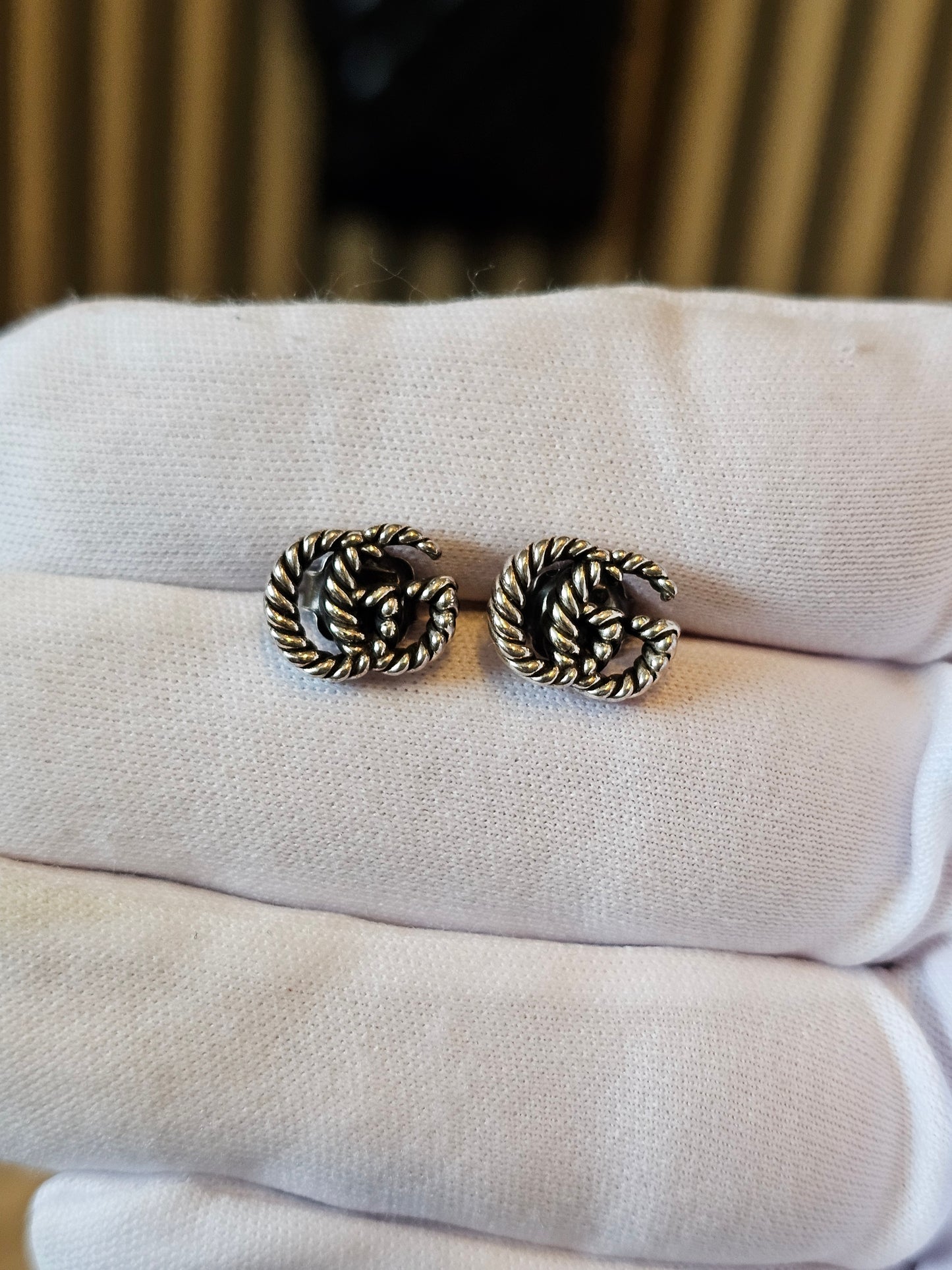 627755- Gucci GG marmont silver earrings