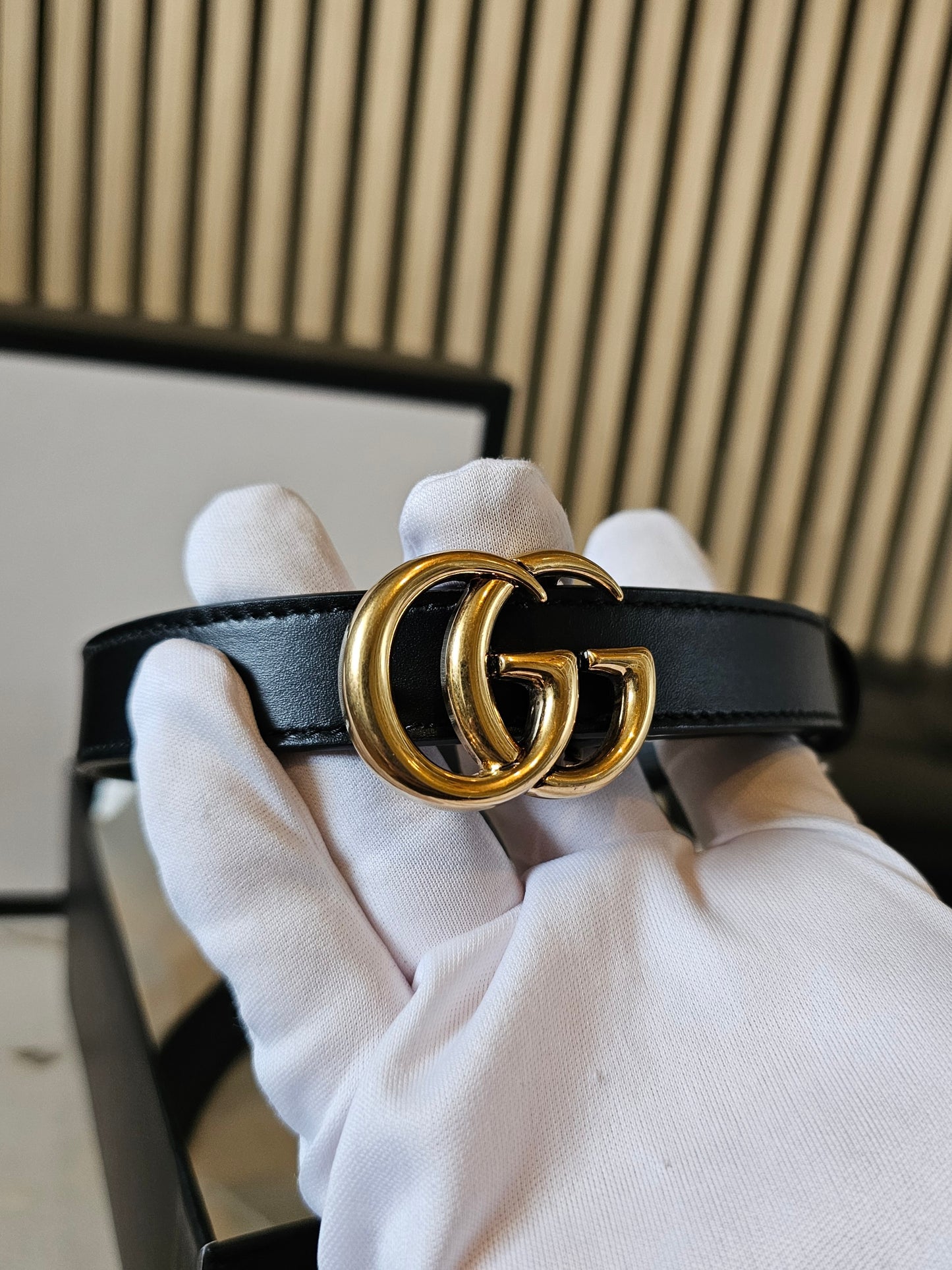 409417- Gucci GG Marmont thin belt.