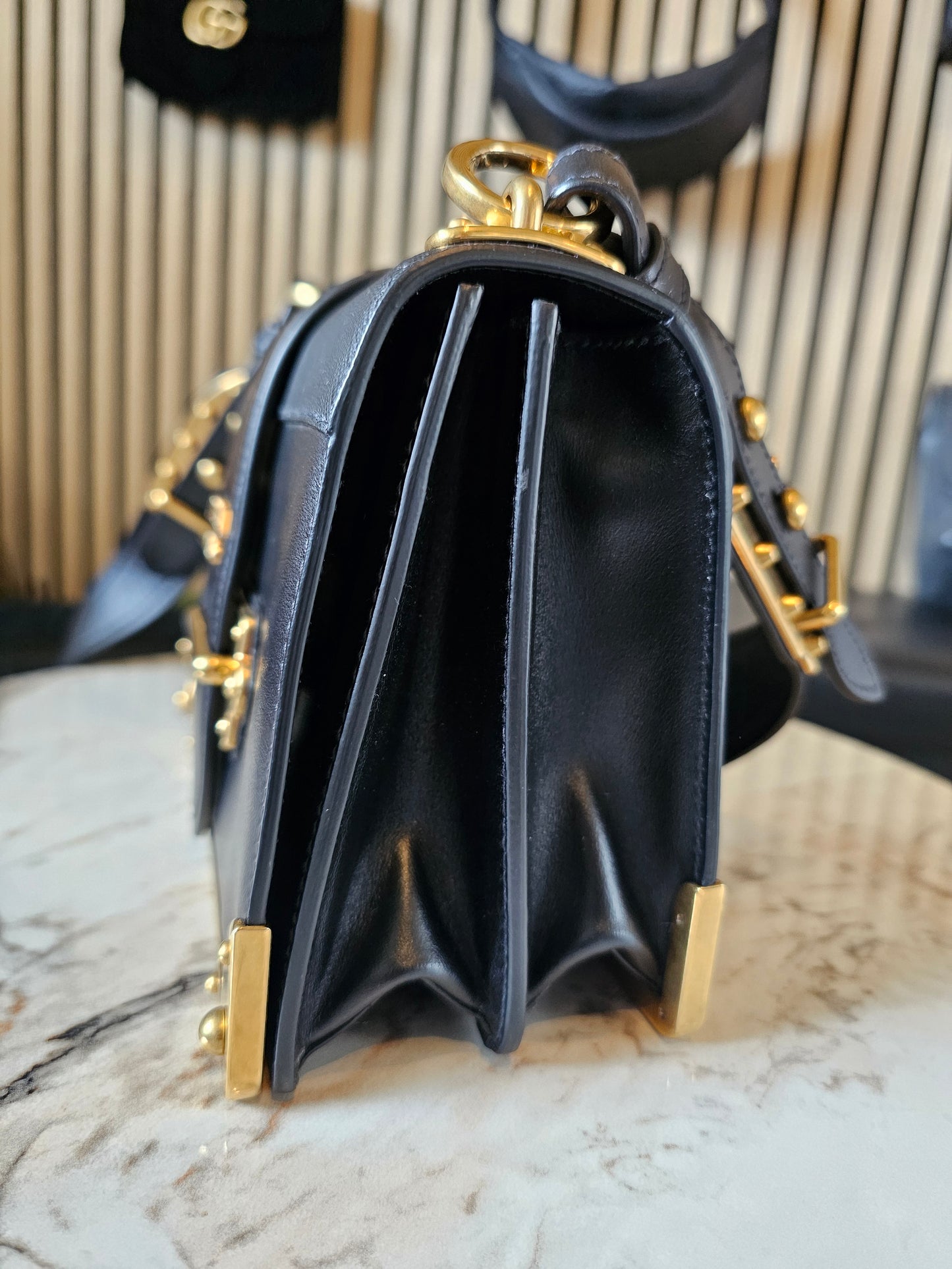Prada cahier bag - black GHW.