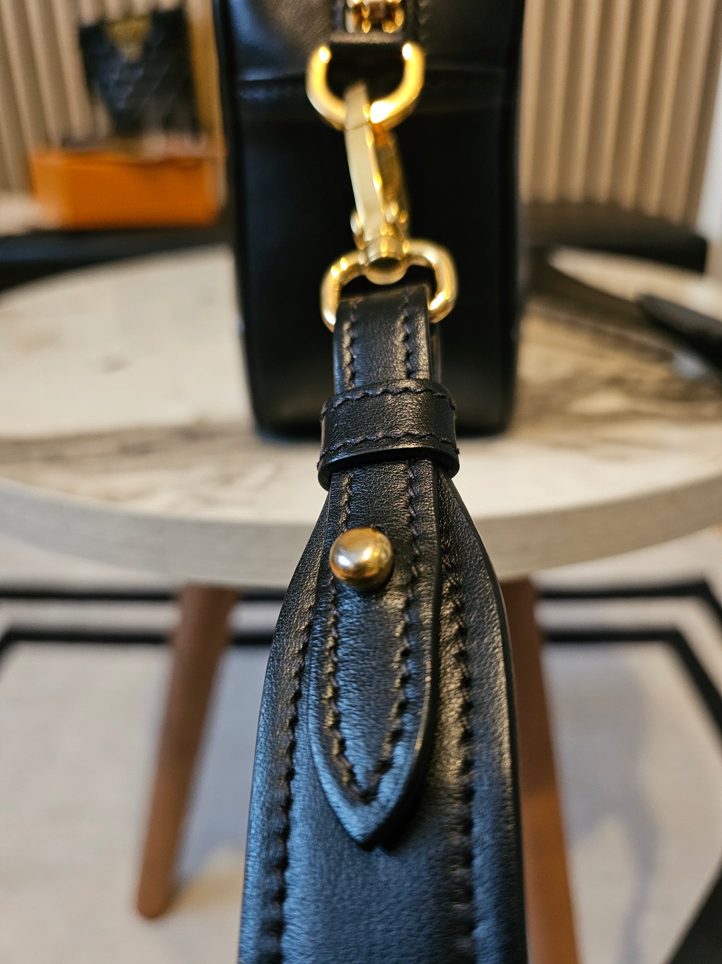 Prada Mirage Camera bag - black, saffiano leather.