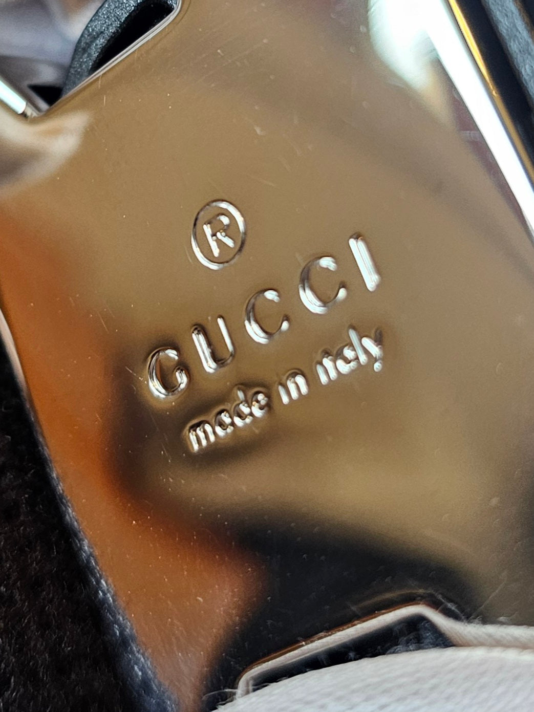 795463 - Gucci black beltbag, GG supreme.